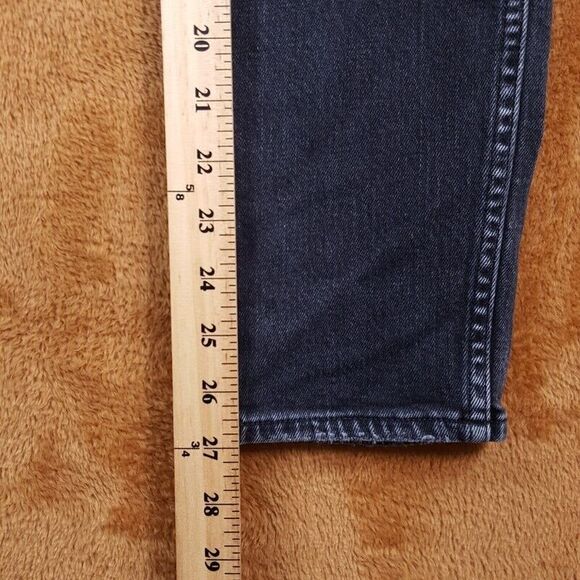 AMO Jeans Womens Size 26 Washed Black High Rise Stix Crop Straight Leg Denim - Picture 9 of 10